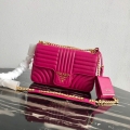 Prada 1BD108 Medium Leather Prada Diagramme Bag Plum