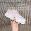 Prada 1E260M Double Wheel nylon gabardine sneakers Pink