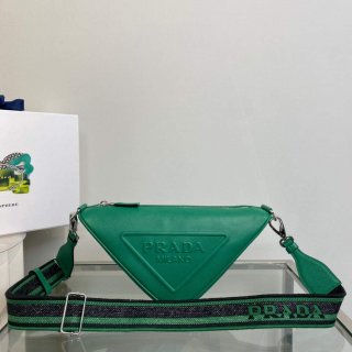 Prada Saffiano Prada Triangle bag 2VH155 Green