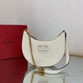 Valentino 1W2P0W19RQR Mini Vlogo Signature Grainy Calfskin Hobo Bag Light Ivory