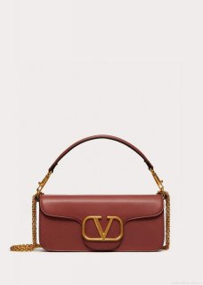 Valentino XW0B0K30 Locò Calfskin Shoulder Bag Brown