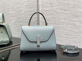 Valextra WBES0036028 Iside Top Handle Mini Bag Light Blue