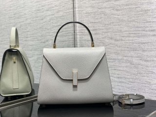 Valextra WBES0056028 Iside Top Handle Medium Bag Gray