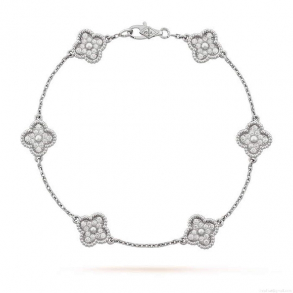 Van Cleef & Arpels Sweet Alhambra bracelet 6 motif VCARO85700 white gold