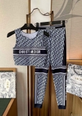 Dior 117P24 Fitness Yoga Clothing Sports Suit Blue