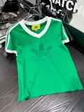 Gucci 693640 X adidas x Gucci cropped T-shirt for women Green