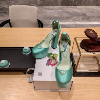 Prada 1XP48B High-heeled satin sandals P78542