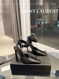 YSL 7176081 Fanny Slingback Pumps In Crepe Satin Y67322