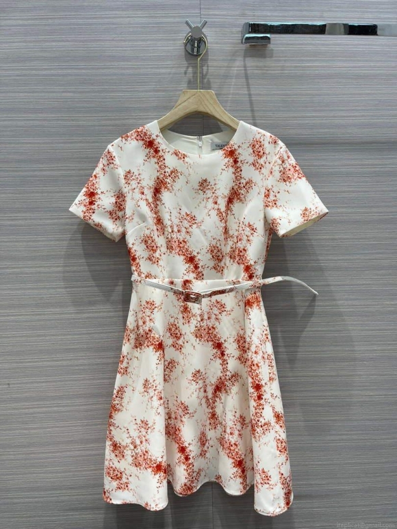 Valentino Women’s Clothing Designer Valentino Printed bouquet waist Dress 38116