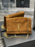 YSL 553804 Saint Laurent Reversible Medium Kate in Suede Brown
