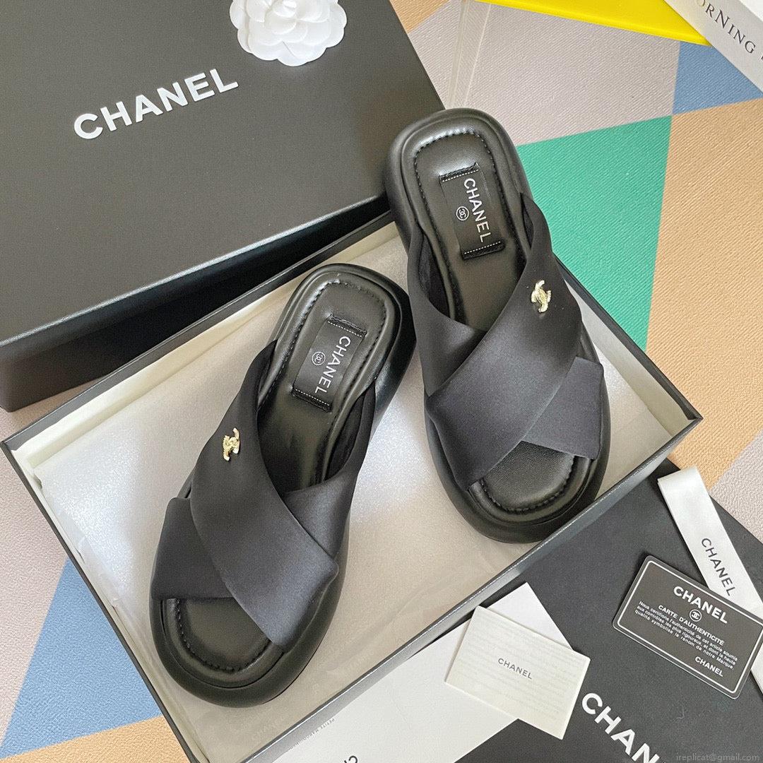 Chanel G38864 Mules Fabric Sandals Women C91150