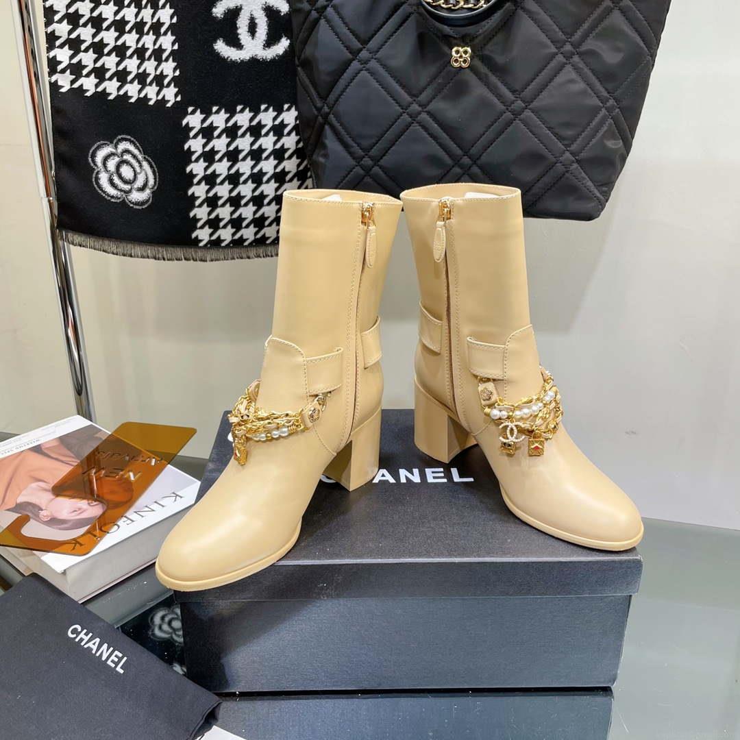 Chanel Women’s Shoes Classcal Chain Hight Boots 190803