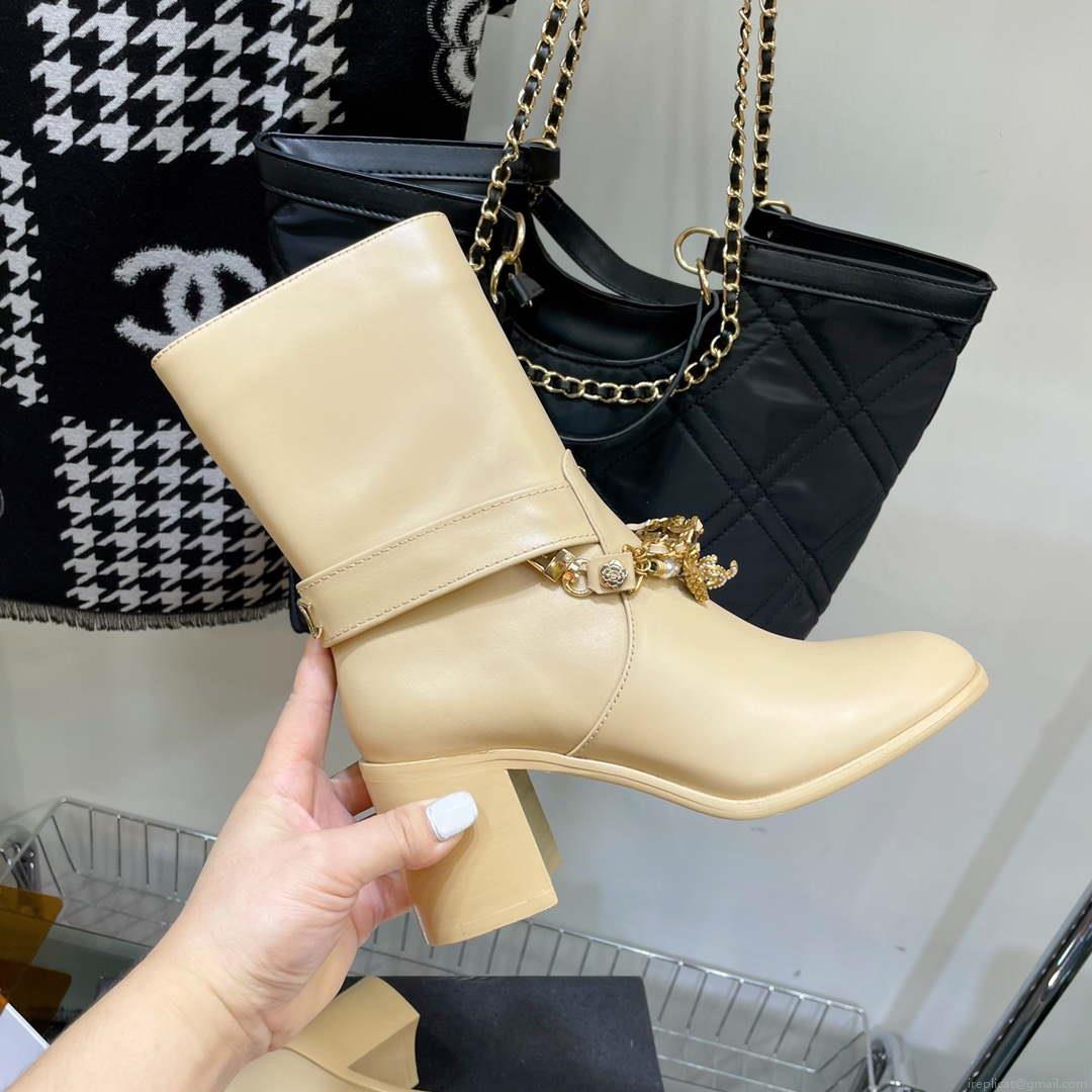 Chanel Women’s Shoes Classcal Chain Hight Boots 190803