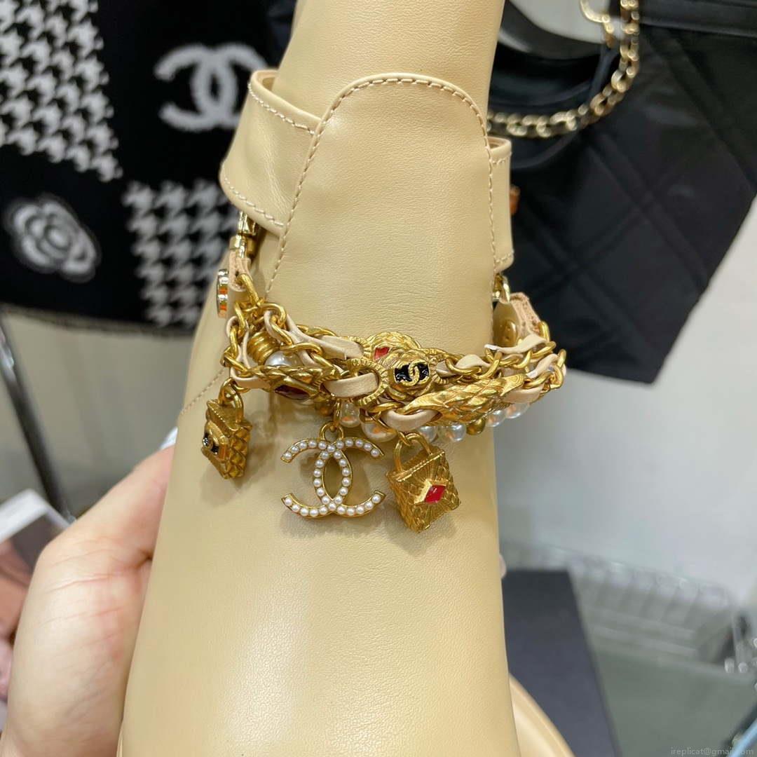 Chanel Women’s Shoes Classcal Chain Hight Boots 190803