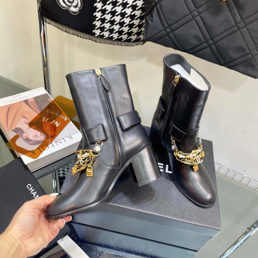Chanel Women’s Shoes Classcal Chain Hight Boots 190801