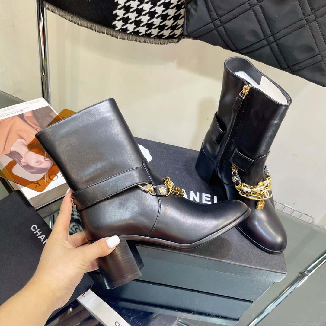Chanel Women’s Shoes Classcal Chain Hight Boots 190801