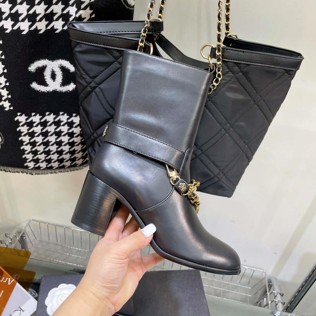 Chanel Women’s Shoes Classcal Chain Hight Boots 190801