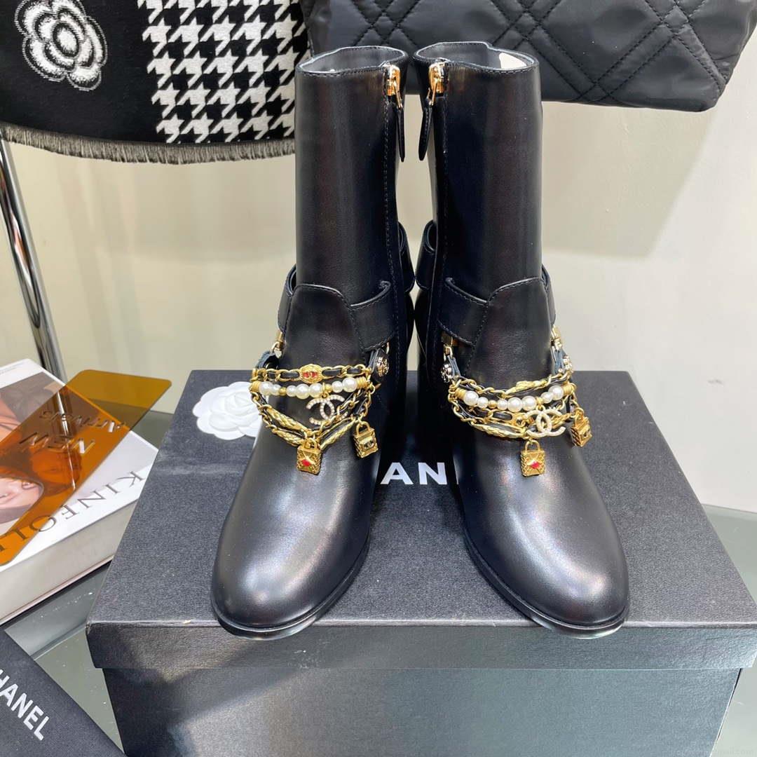Chanel Women’s Shoes Classcal Chain Hight Boots 190801