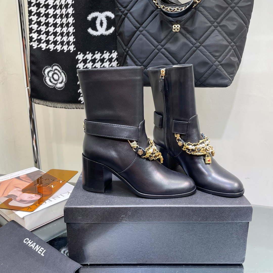 Chanel Women’s Shoes Classcal Chain Hight Boots 190801