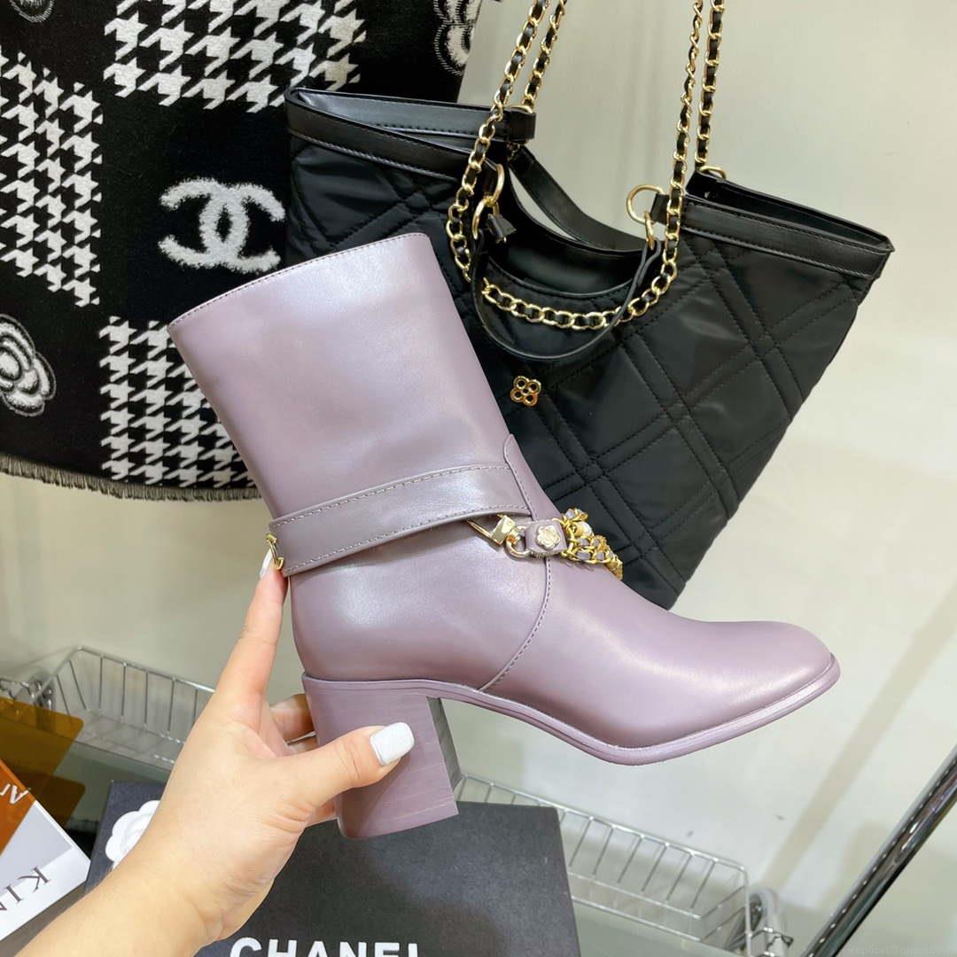 Chanel Women’s Shoes Classcal Chain Hight Boots 190800