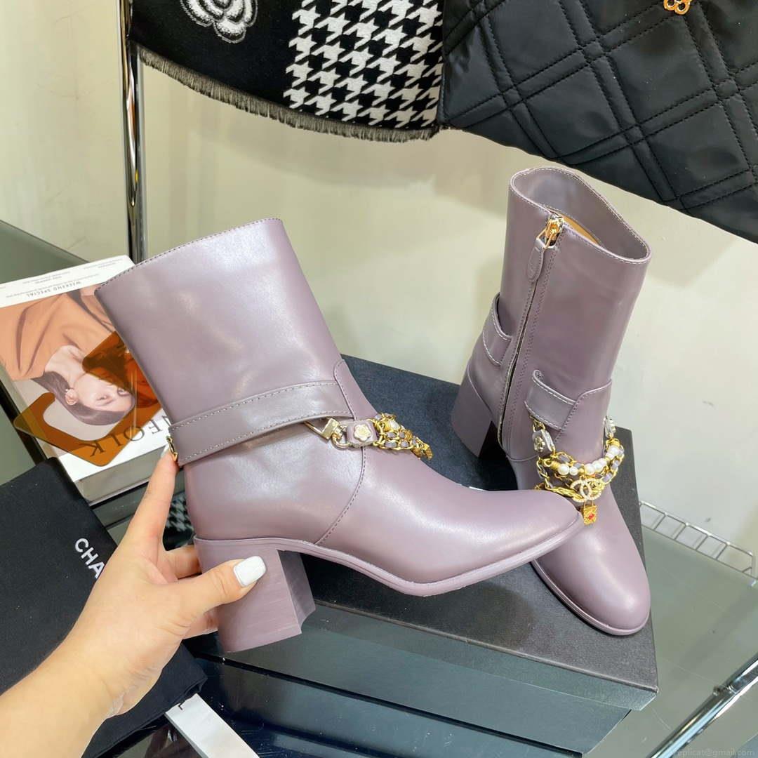 Chanel Women’s Shoes Classcal Chain Hight Boots 190800