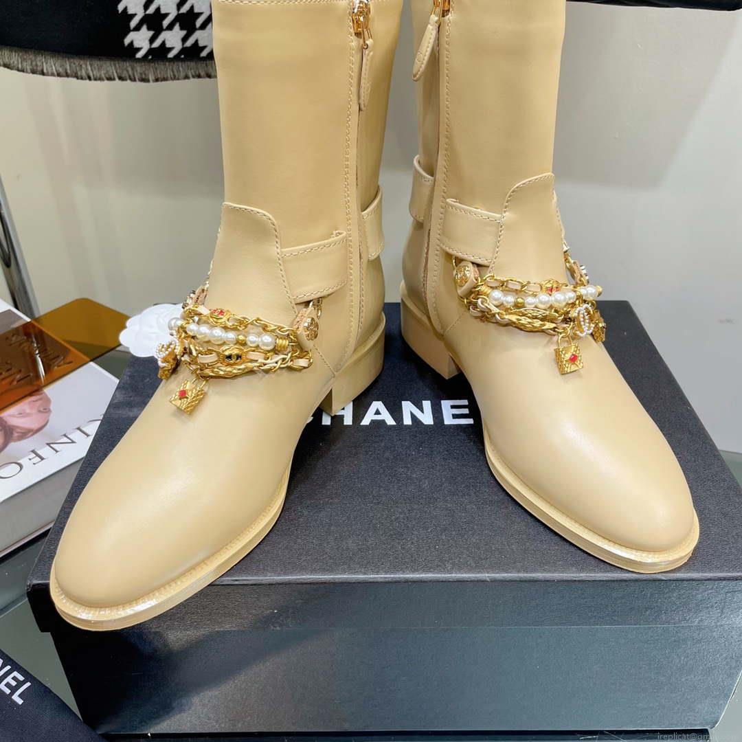 Chanel Women’s Shoes Classcal Chain Hight Boots 190798