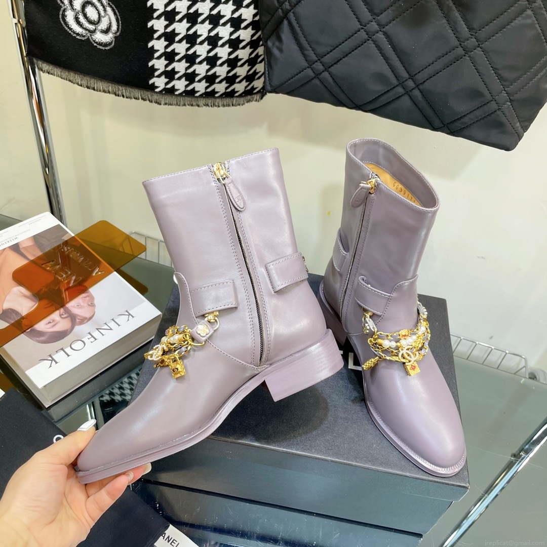 Chanel Women’s Shoes Classcal Chain Hight Boots 190795