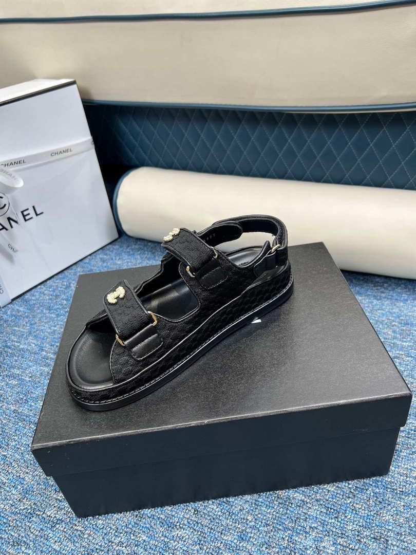 Chanel Women’s fashion Knitwear Sandals G35931 Black