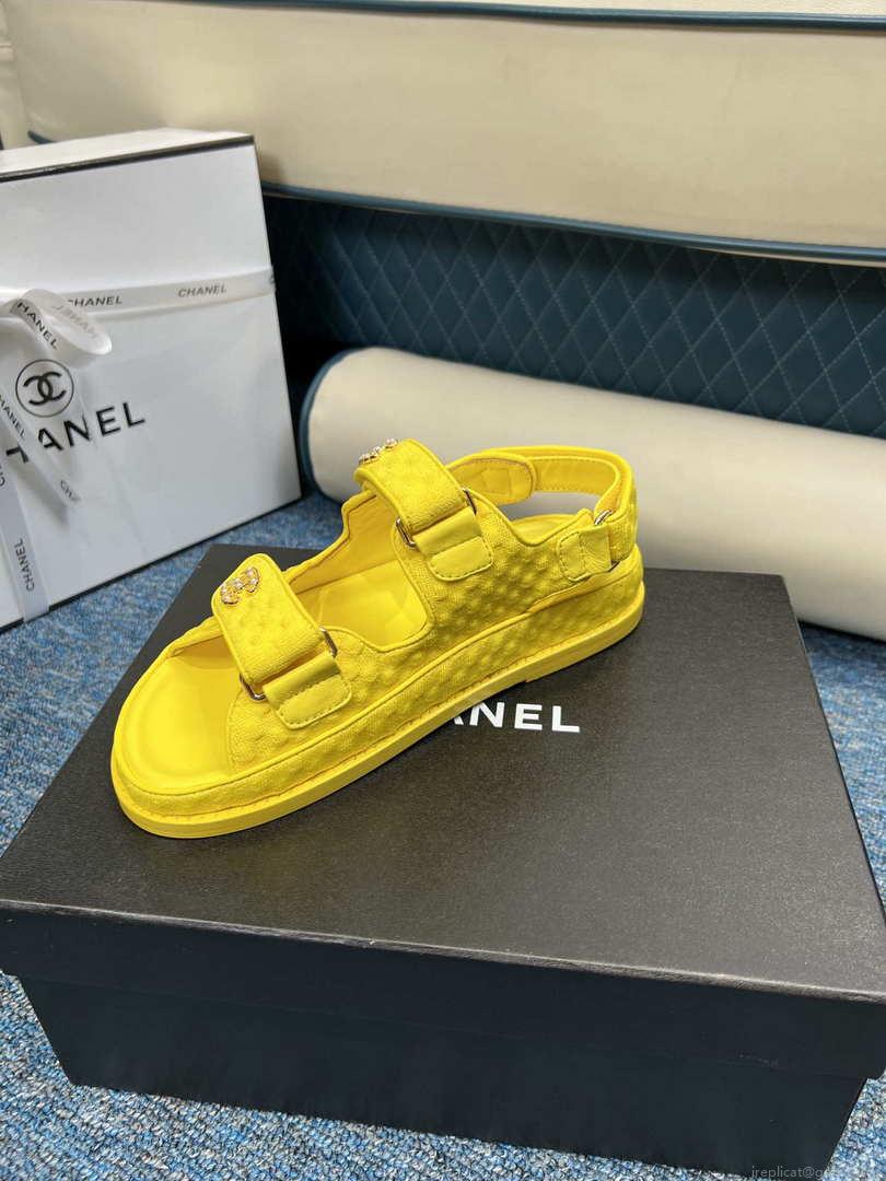 Chanel Women’s fashion Knitwear Sandals G35932 Yellow