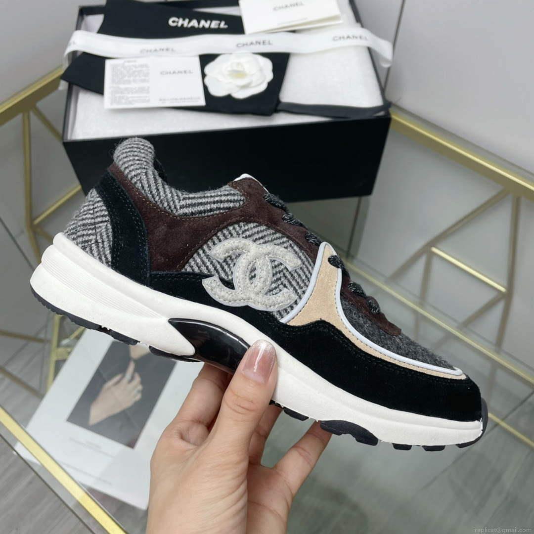 Chanel Women’s Sneaker Shoes G38756 Gray and Brown