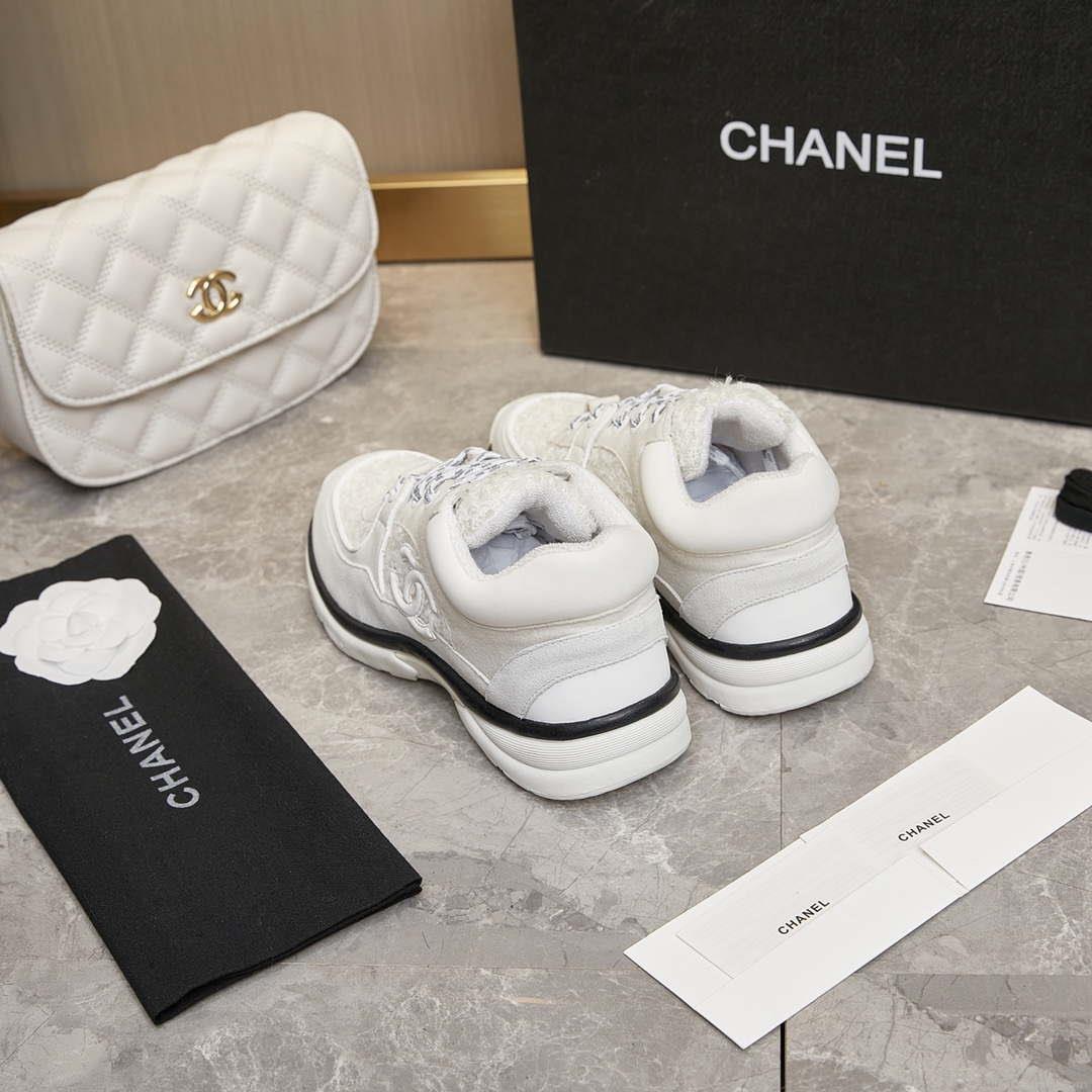 Chanel Men Women’s Sneaker Shoes G38753 White