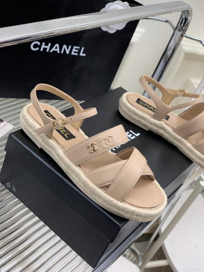 Chanel G40132 Women’s Sandals Shoes Lambskin C90215