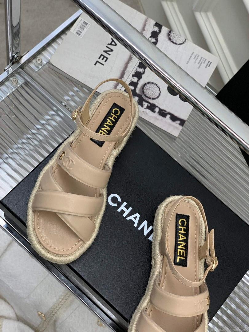 Chanel G40132 Women’s Sandals Shoes Lambskin C90215