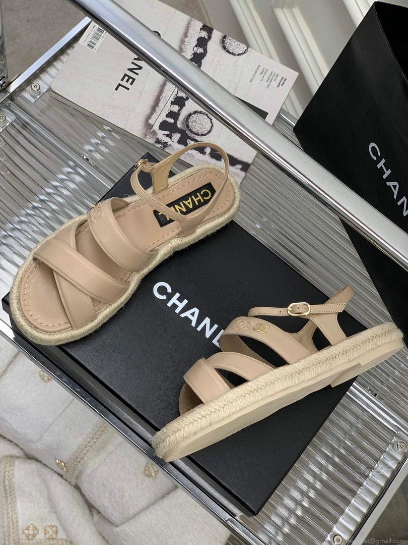 Chanel G40132 Women’s Sandals Shoes Lambskin C90215
