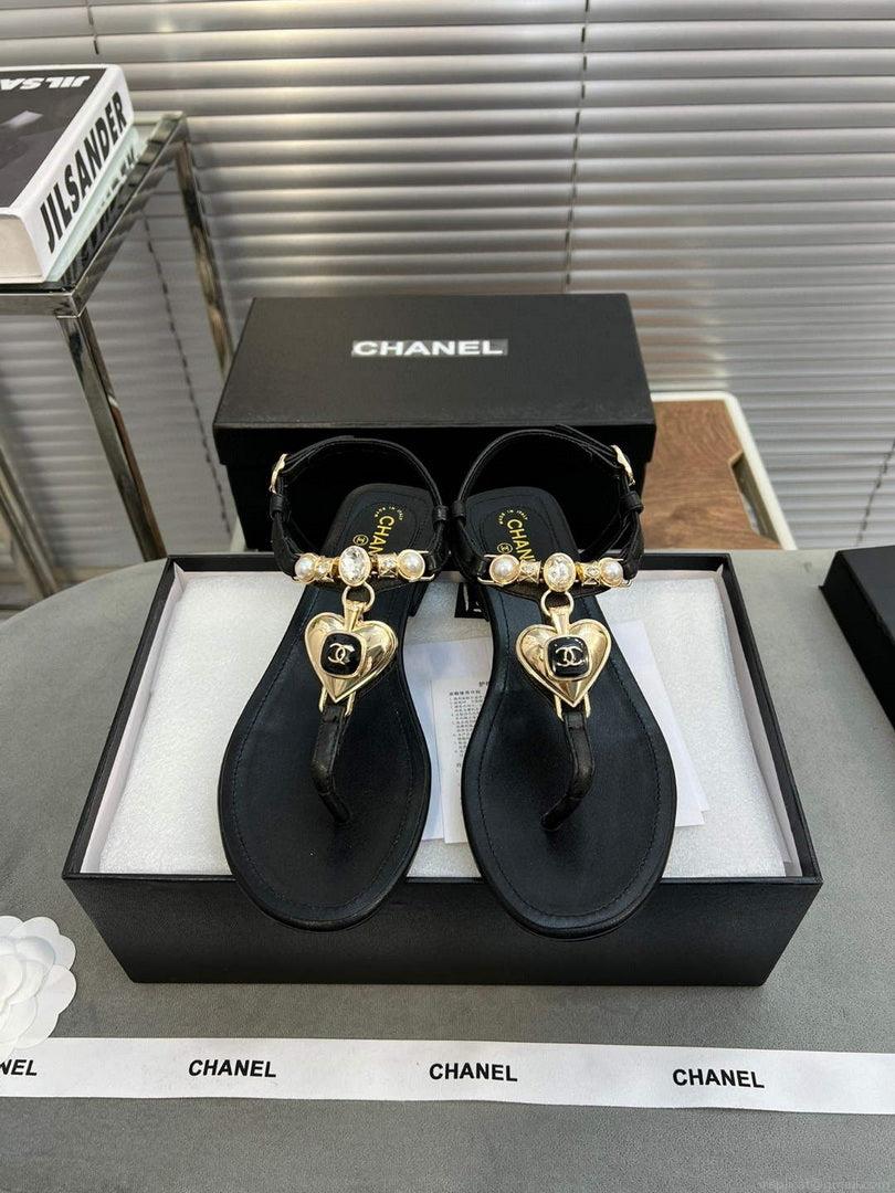 Chanel G39674 Women’s Sandals Shoes Lambskin C90261