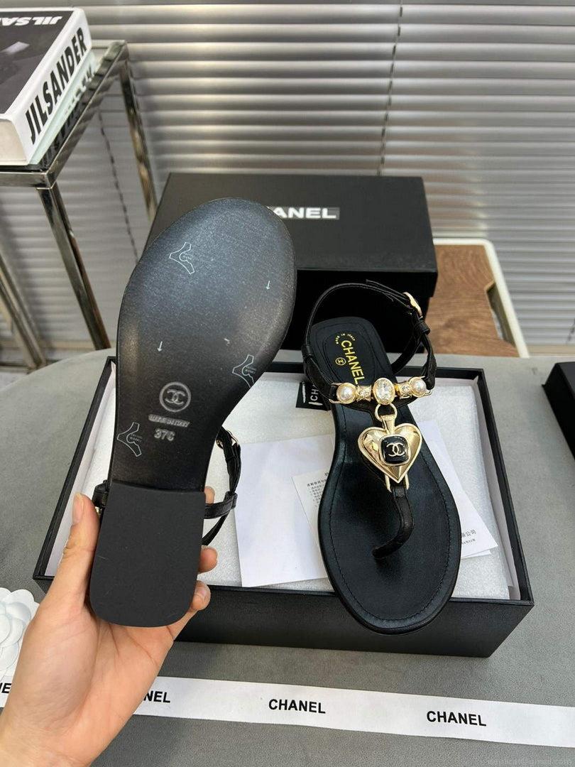 Chanel G39674 Women’s Sandals Shoes Lambskin C90261