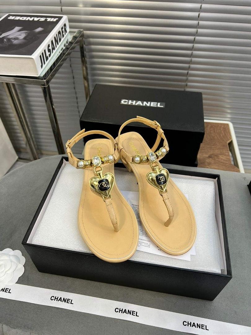 Chanel G39674 Women’s Sandals Shoes Lambskin C90264