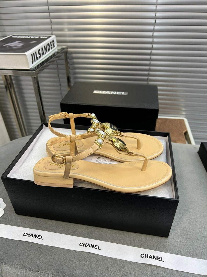 Chanel G39674 Women’s Sandals Shoes Lambskin C90264