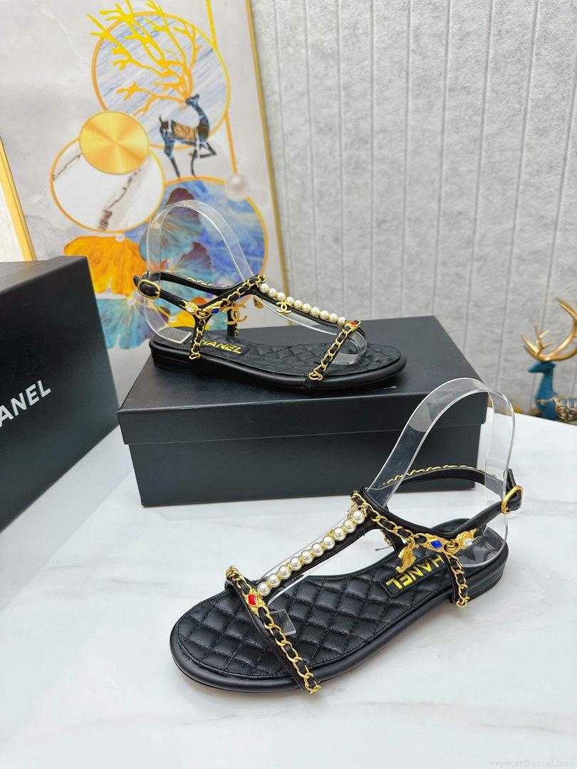 Chanel G39674 Women’s Sandals Shoes Lambskin C90267