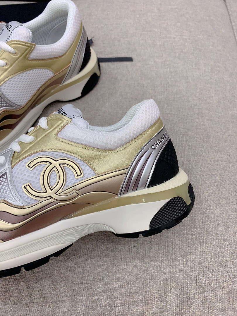 Chanel Women’s Sneaker G45077 Designer Trainers Fabric Laminated C90101