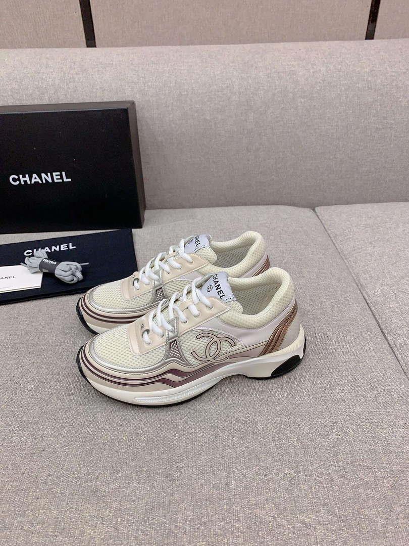 Chanel Women’s Sneaker G45077 Designer Trainers Fabric Laminated C90102