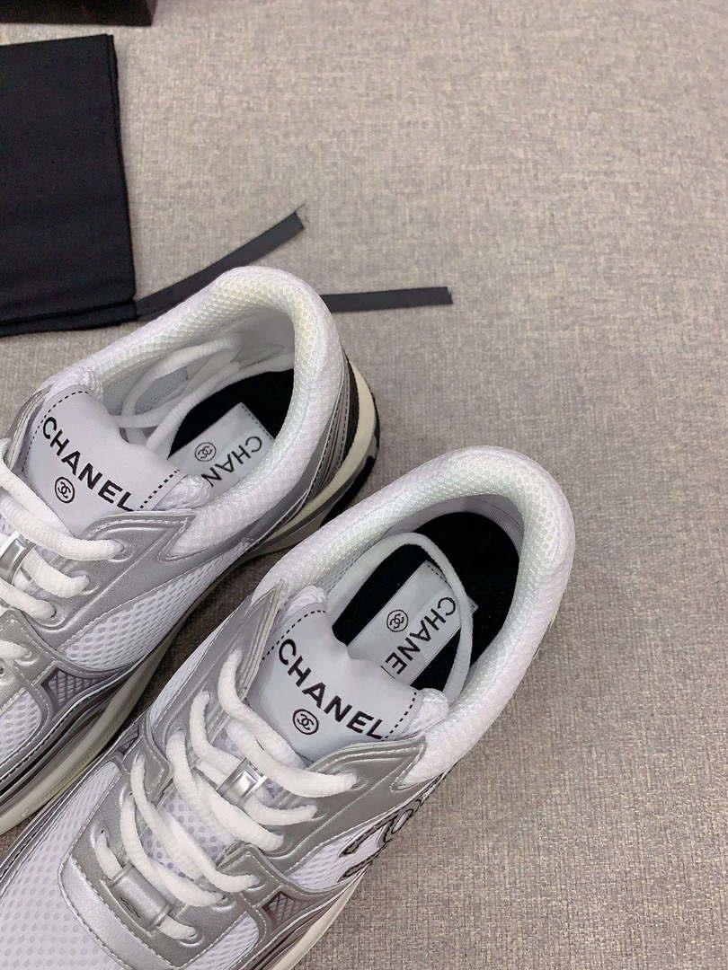 Chanel Women’s Sneaker G45077 Designer Trainers Fabric Laminated C90103