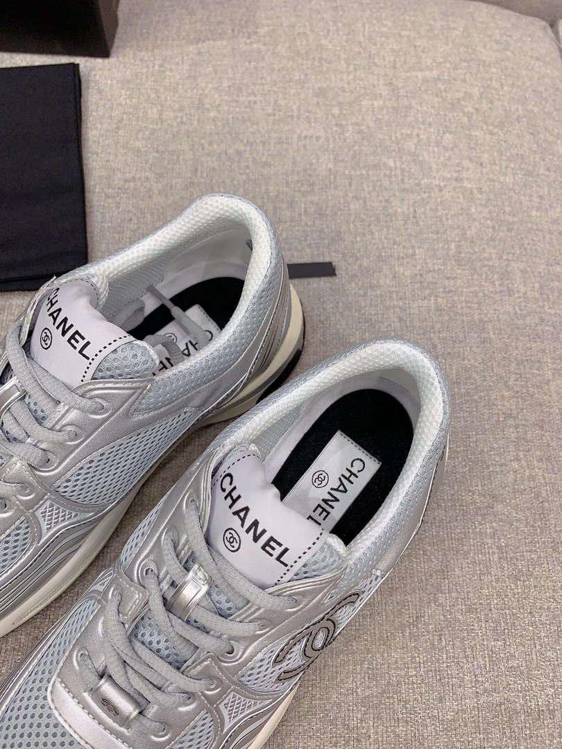 Chanel Women’s Sneaker G45077 Designer Trainers Fabric Laminated C90104