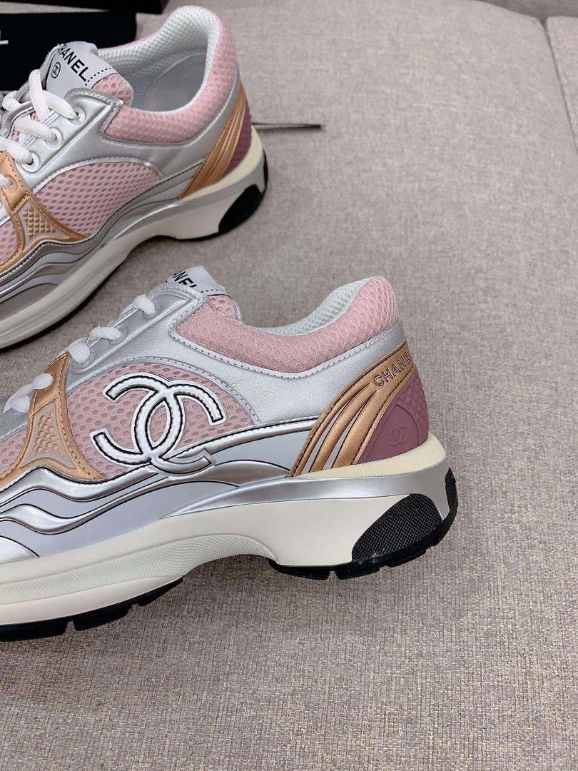 Chanel Women’s Sneaker G45077 Designer Trainers Fabric Laminated C90106