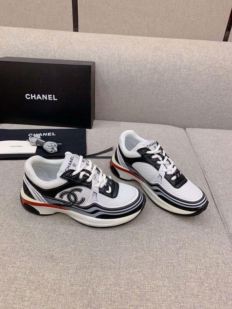 Chanel Women’s Sneaker G45077 Designer Trainers Fabric Laminated C90107