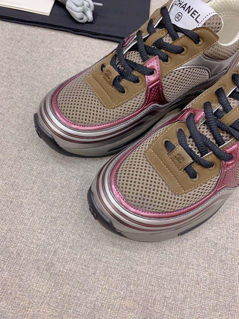 Chanel Women’s Sneaker G45077 Designer Trainers Fabric Laminated C90108