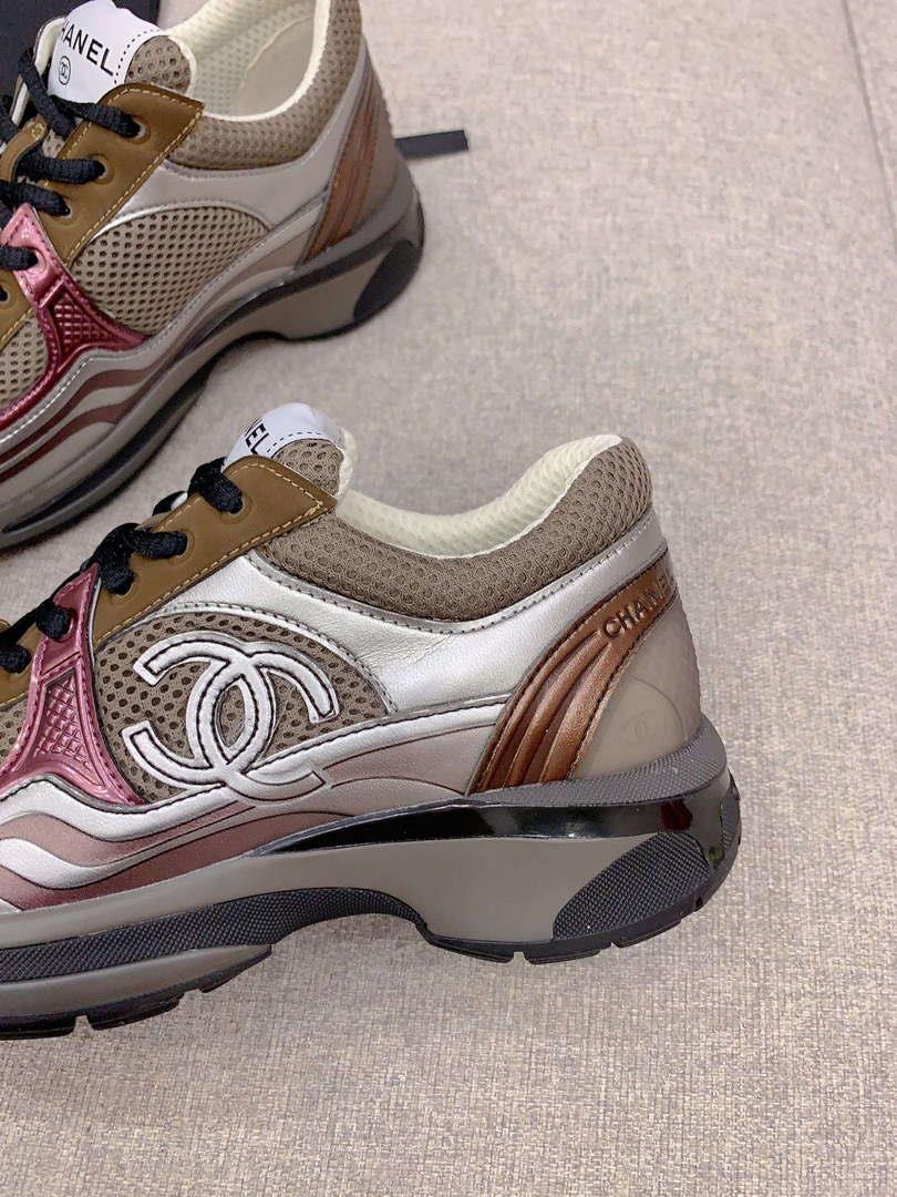Chanel Women’s Sneaker G45077 Designer Trainers Fabric Laminated C90108