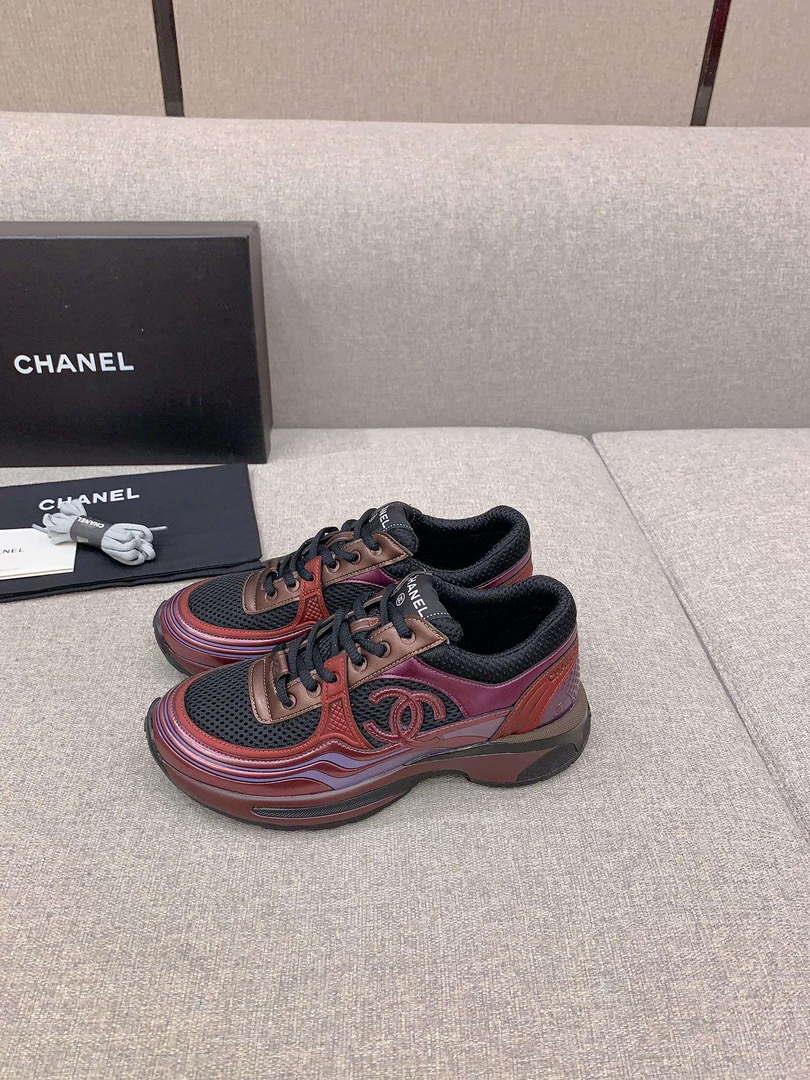 Chanel Women’s Sneaker G45077 Designer Trainers Fabric Laminated C90109