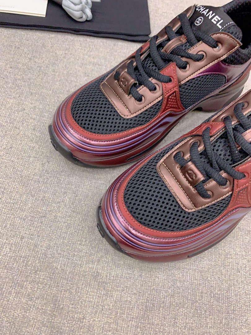 Chanel Women’s Sneaker G45077 Designer Trainers Fabric Laminated C90109