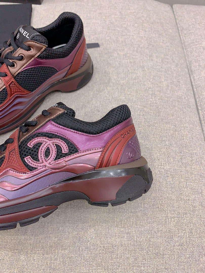 Chanel Women’s Sneaker G45077 Designer Trainers Fabric Laminated C90109